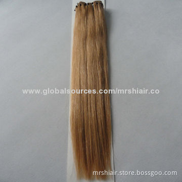 20-inch Brown Color Straight Weighs 100g Indian Ez Weft Hair
